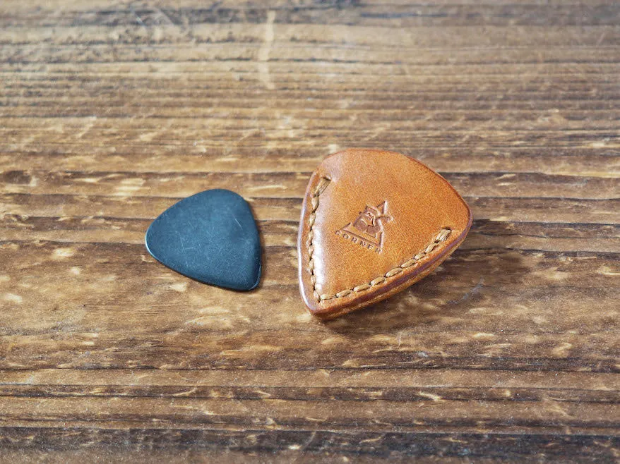 Personalized Teardrop Guitar Pick Holder x 2 pcs #Brown