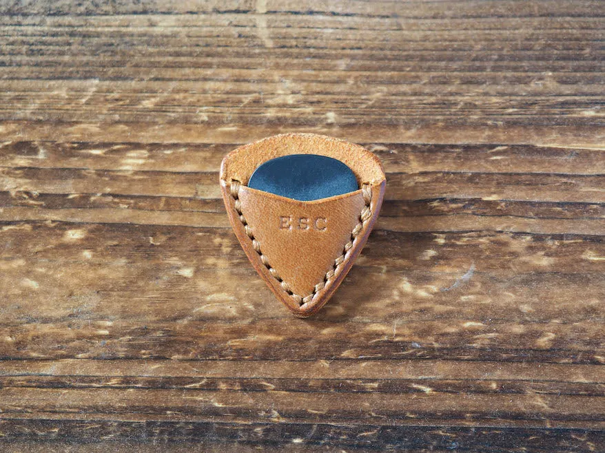 Personalized Teardrop Guitar Pick Holder x 2 pcs #Brown