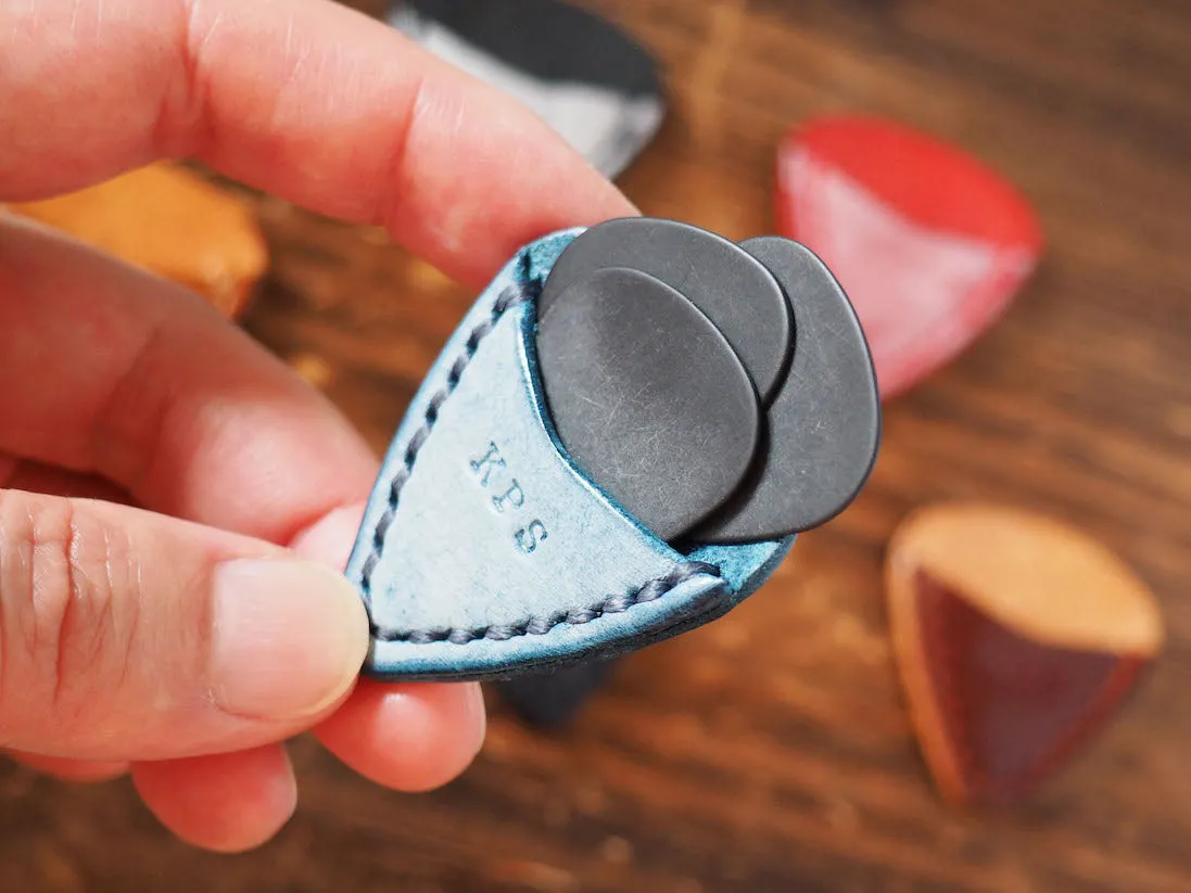 Personalized Teardrop Guitar Pick Holder x 2 pcs #Ghost Blue