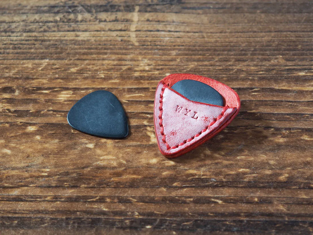 Personalized Teardrop Guitar Pick Holder x 2 pcs #Ghost Red