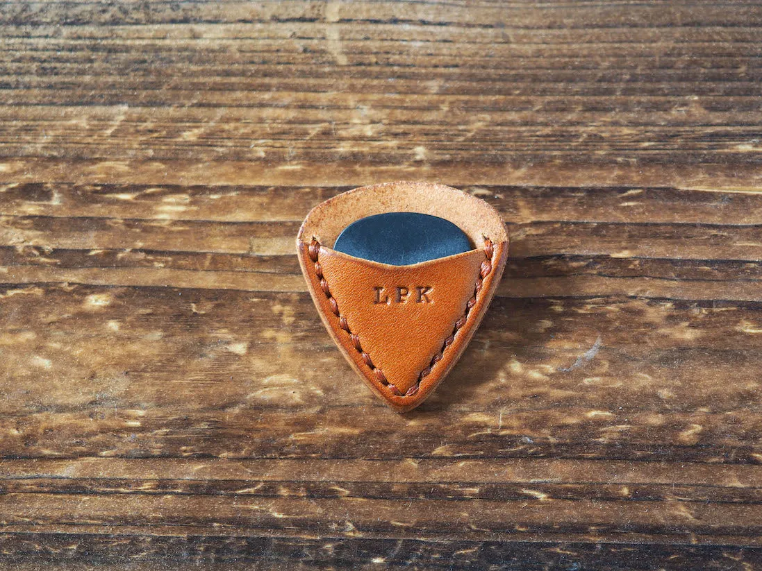 Personalized Teardrop Guitar Pick Holder x 2 pcs #Honey Brown