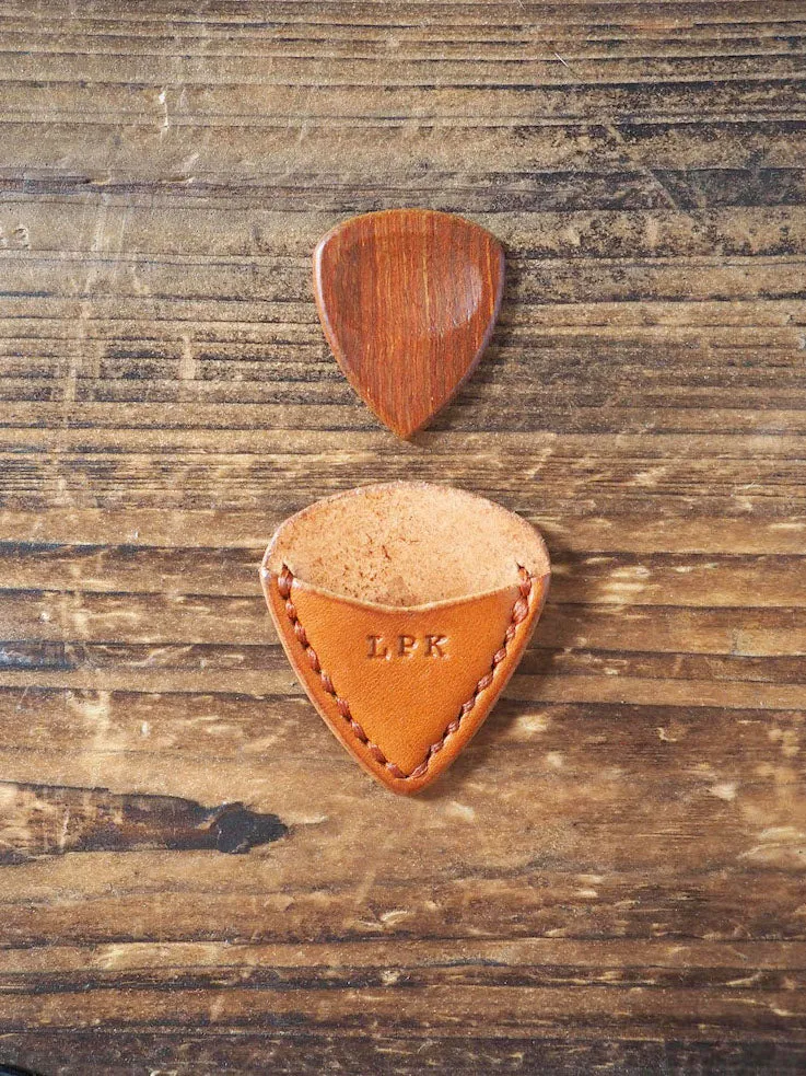 Personalized Teardrop Guitar Pick Holder x 2 pcs #Honey Brown