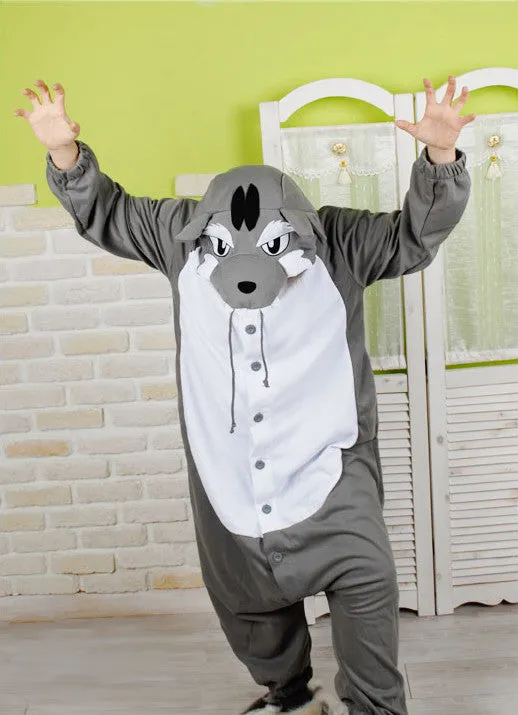 PITaPATs onesie animal jumpsuit costume - long sleeve wolf