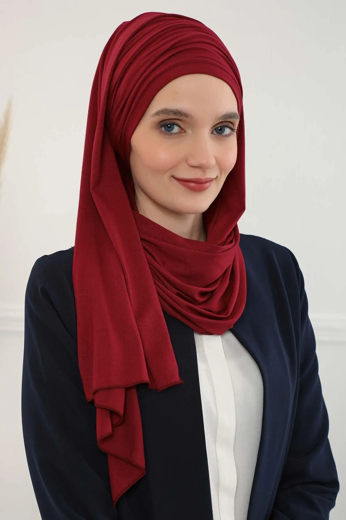 Premium Jersey Shawl Hijab for Women, Easy to Wear Cotton Headscarf, Lightweight and Breathable Instant Jersey Shawl, Mother's Day Gift,BT-1