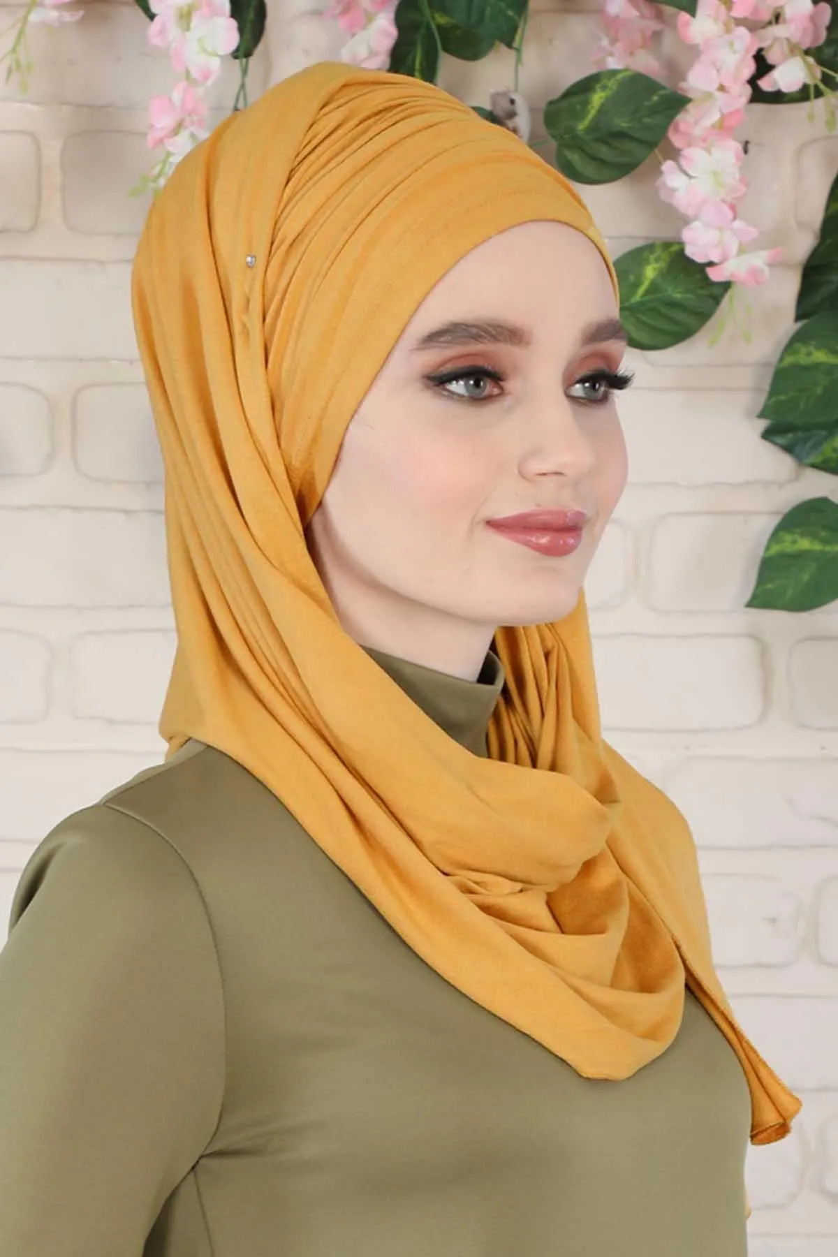 Premium Jersey Shawl Hijab for Women, Easy to Wear Cotton Headscarf, Lightweight and Breathable Instant Jersey Shawl, Mother's Day Gift,BT-1