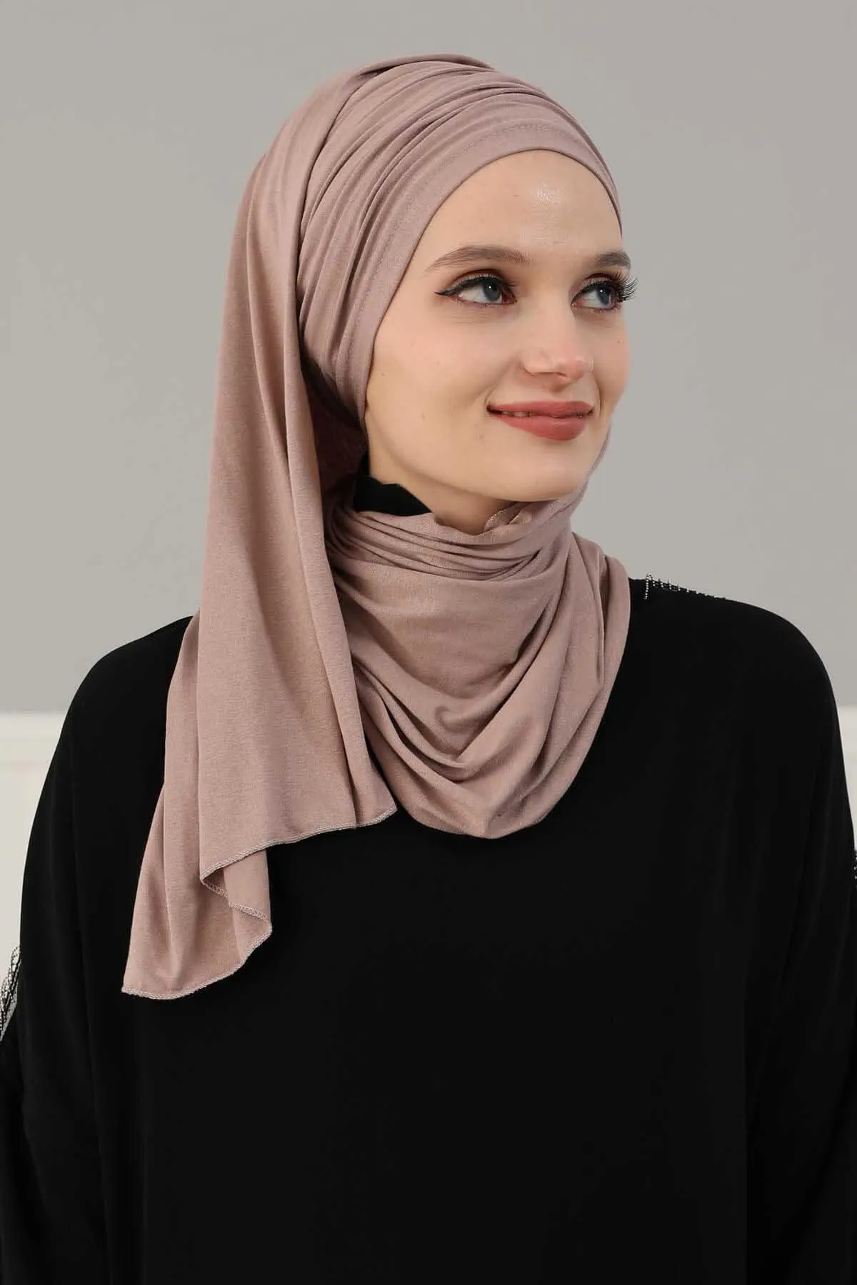 Premium Jersey Shawl Hijab for Women, Easy to Wear Cotton Headscarf, Lightweight and Breathable Instant Jersey Shawl, Mother's Day Gift,BT-1