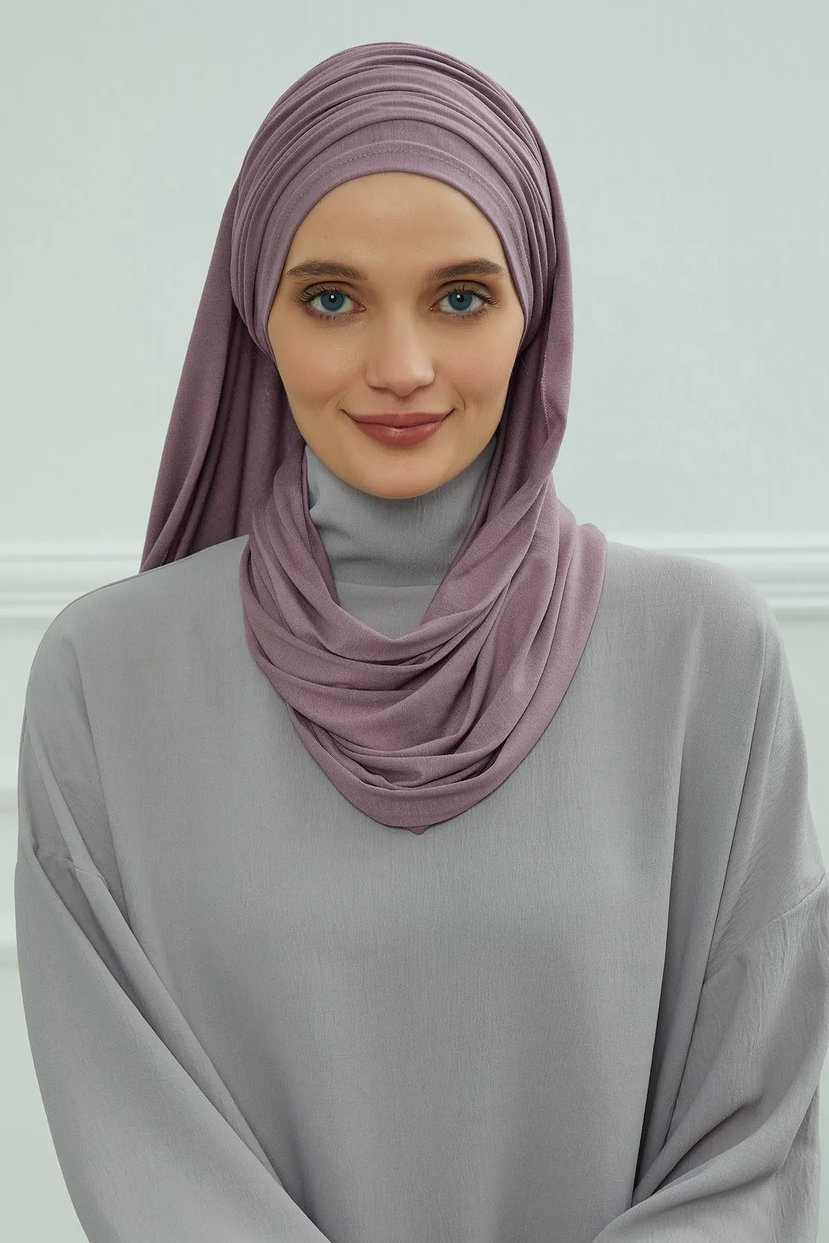 Premium Jersey Shawl Hijab for Women, Easy to Wear Cotton Headscarf, Lightweight and Breathable Instant Jersey Shawl, Mother's Day Gift,BT-1