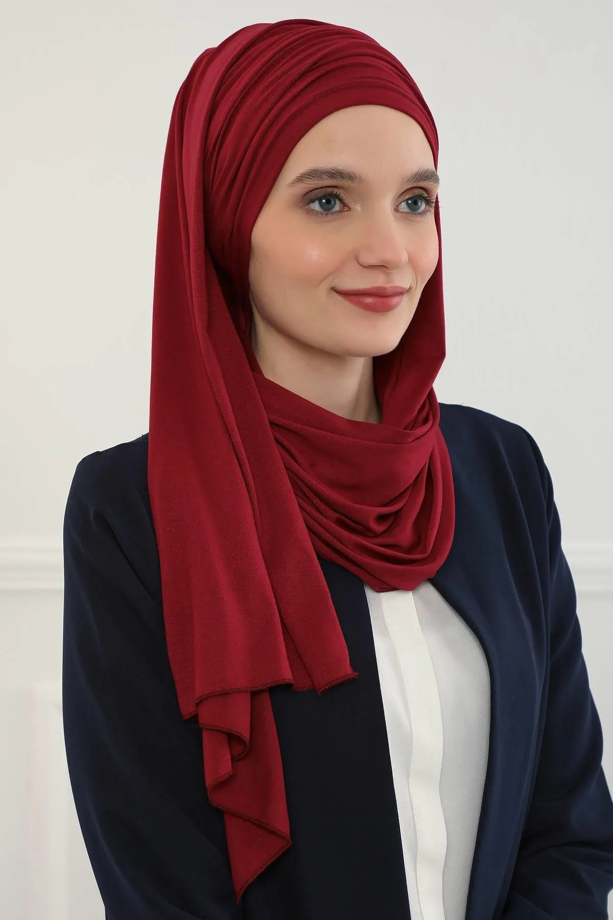 Premium Jersey Shawl Hijab for Women, Easy to Wear Cotton Headscarf, Lightweight and Breathable Instant Jersey Shawl, Mother's Day Gift,BT-1