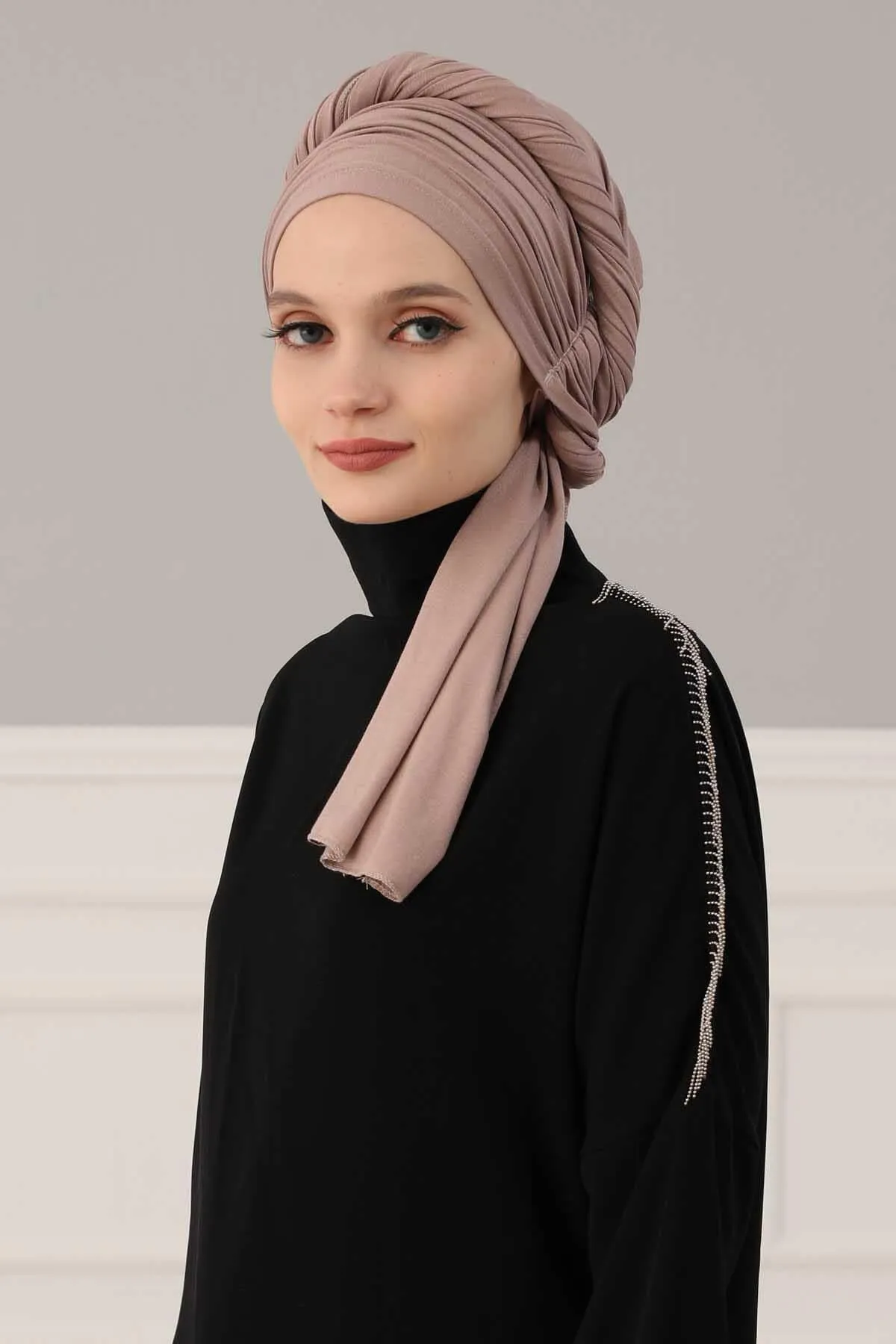 Premium Jersey Shawl Hijab for Women, Easy to Wear Cotton Headscarf, Lightweight and Breathable Instant Jersey Shawl, Mother's Day Gift,BT-1