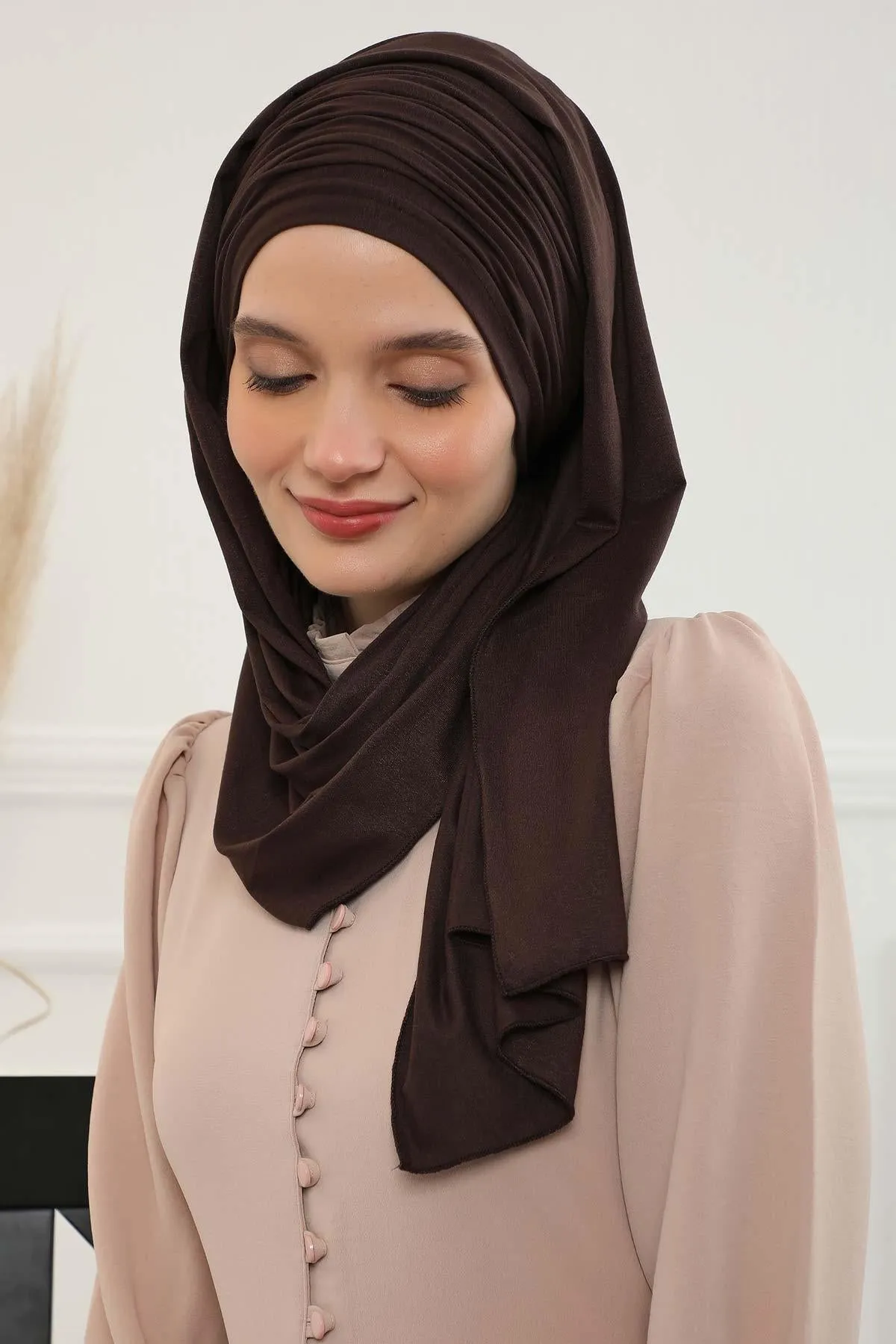 Premium Jersey Shawl Hijab for Women, Easy to Wear Cotton Headscarf, Lightweight and Breathable Instant Jersey Shawl, Mother's Day Gift,BT-1