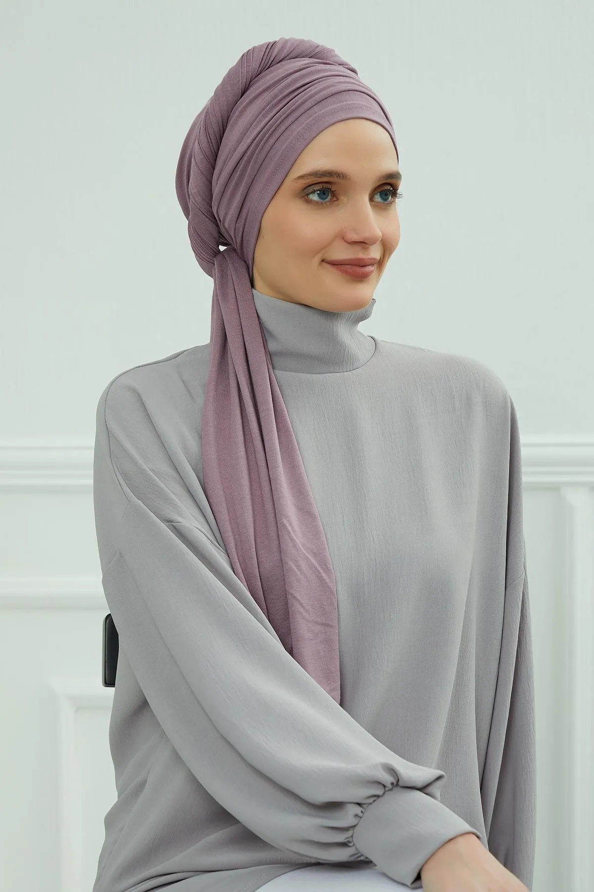 Premium Jersey Shawl Hijab for Women, Easy to Wear Cotton Headscarf, Lightweight and Breathable Instant Jersey Shawl, Mother's Day Gift,BT-1