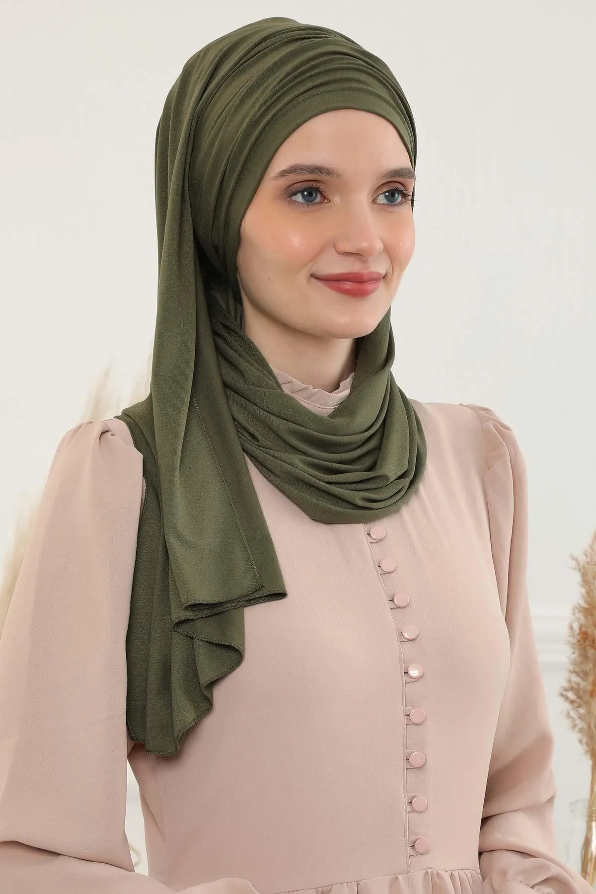 Premium Jersey Shawl Hijab for Women, Easy to Wear Cotton Headscarf, Lightweight and Breathable Instant Jersey Shawl, Mother's Day Gift,BT-1