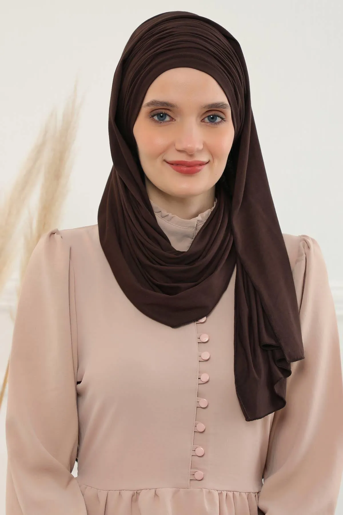 Premium Jersey Shawl Hijab for Women, Easy to Wear Cotton Headscarf, Lightweight and Breathable Instant Jersey Shawl, Mother's Day Gift,BT-1