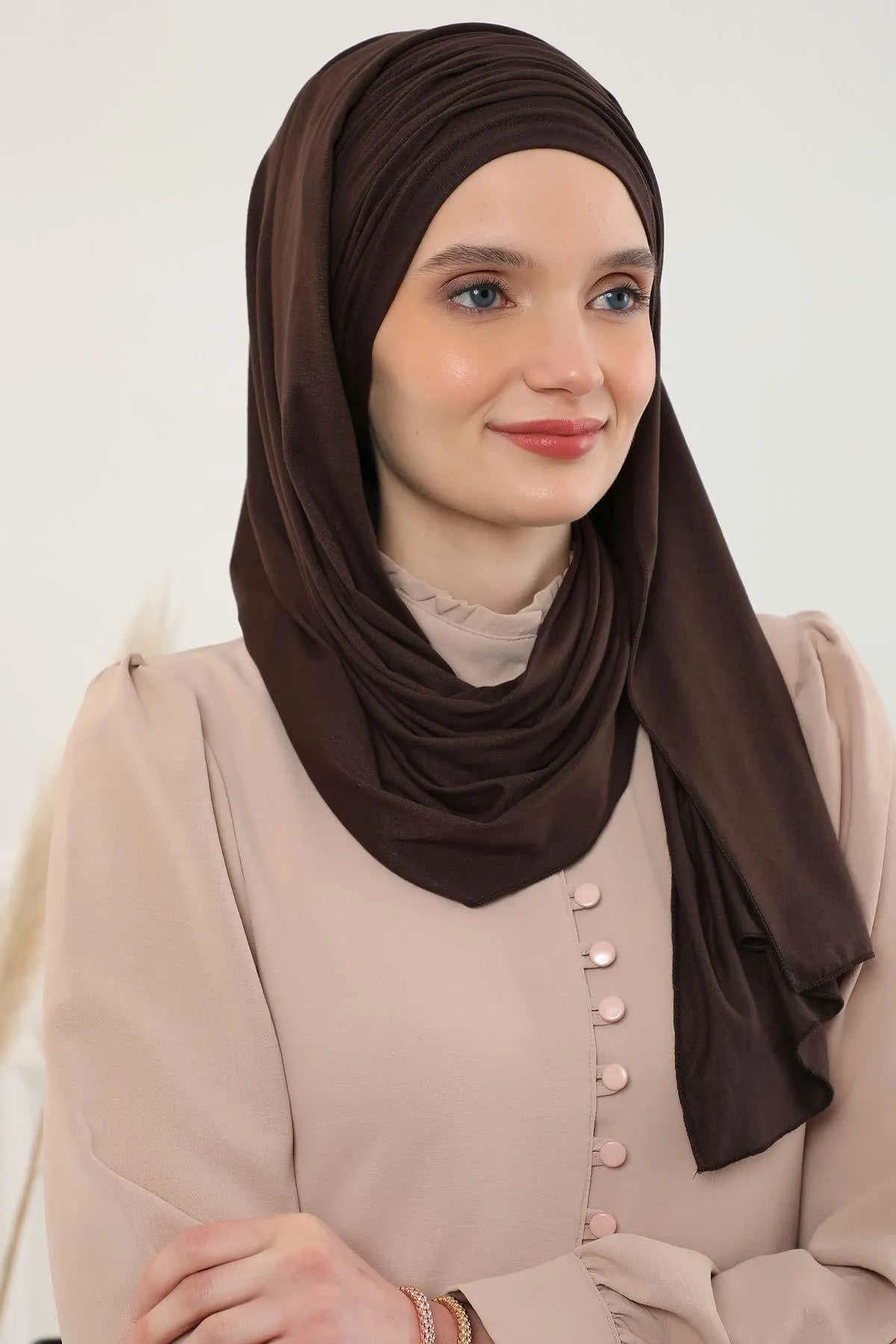 Premium Jersey Shawl Hijab for Women, Easy to Wear Cotton Headscarf, Lightweight and Breathable Instant Jersey Shawl, Mother's Day Gift,BT-1