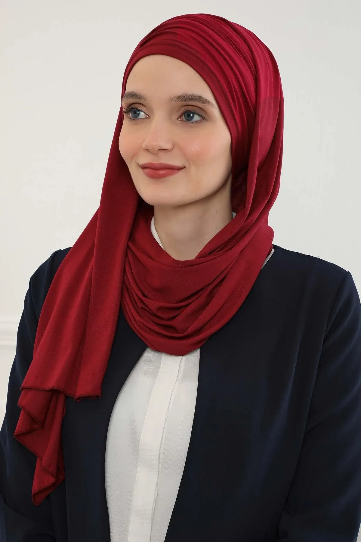 Premium Jersey Shawl Hijab for Women, Easy to Wear Cotton Headscarf, Lightweight and Breathable Instant Jersey Shawl, Mother's Day Gift,BT-1