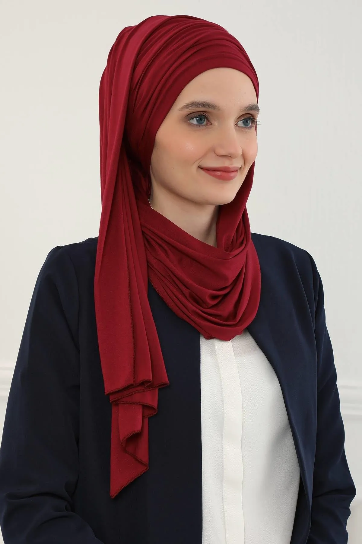 Premium Jersey Shawl Hijab for Women, Easy to Wear Cotton Headscarf, Lightweight and Breathable Instant Jersey Shawl, Mother's Day Gift,BT-1