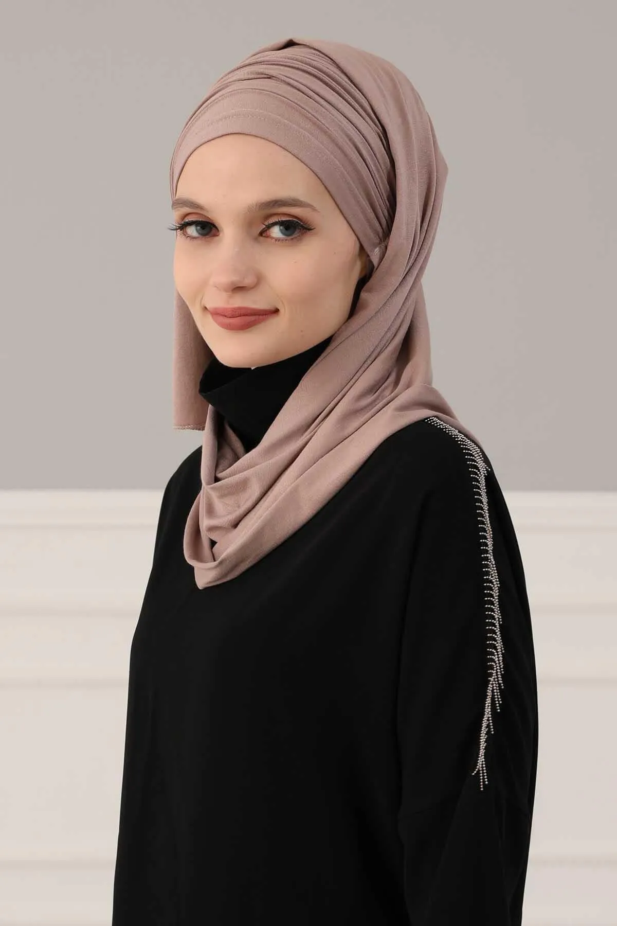 Premium Jersey Shawl Hijab for Women, Easy to Wear Cotton Headscarf, Lightweight and Breathable Instant Jersey Shawl, Mother's Day Gift,BT-1