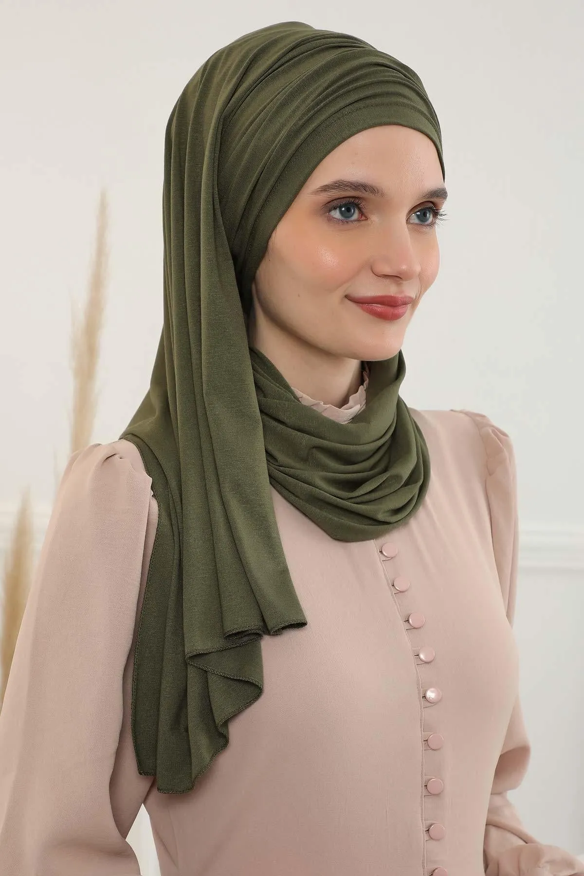 Premium Jersey Shawl Hijab for Women, Easy to Wear Cotton Headscarf, Lightweight and Breathable Instant Jersey Shawl, Mother's Day Gift,BT-1