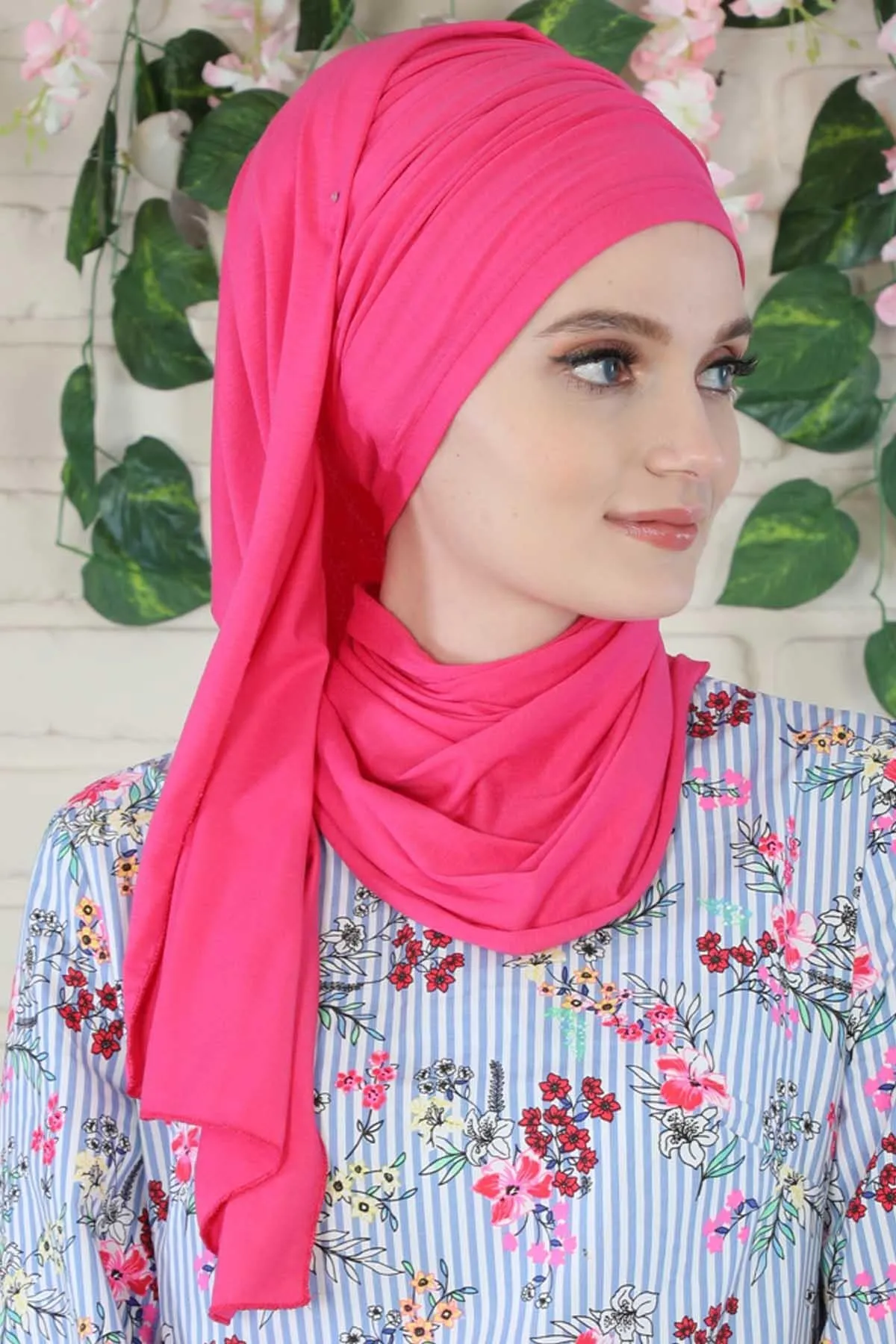 Premium Jersey Shawl Hijab for Women, Easy to Wear Cotton Headscarf, Lightweight and Breathable Instant Jersey Shawl, Mother's Day Gift,BT-1