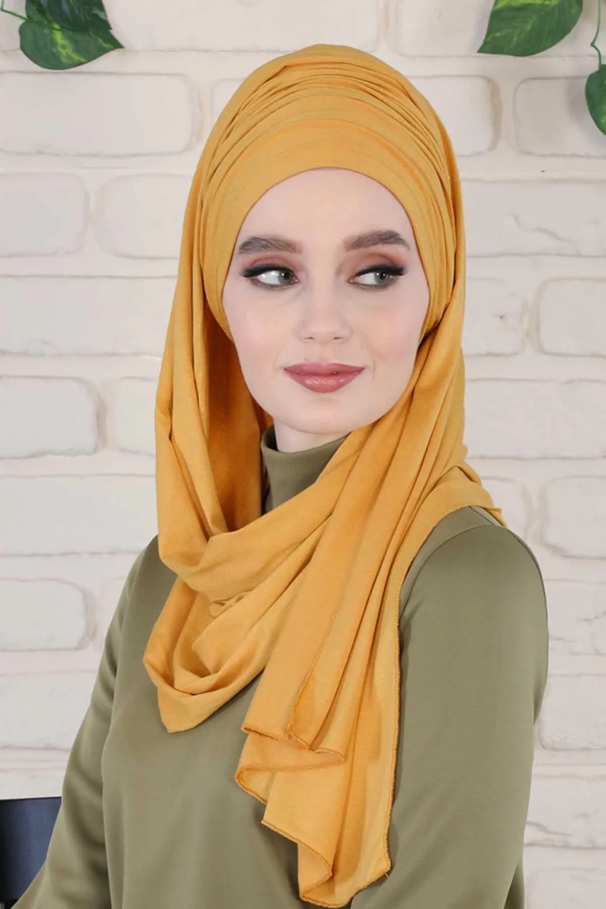 Premium Jersey Shawl Hijab for Women, Easy to Wear Cotton Headscarf, Lightweight and Breathable Instant Jersey Shawl, Mother's Day Gift,BT-1