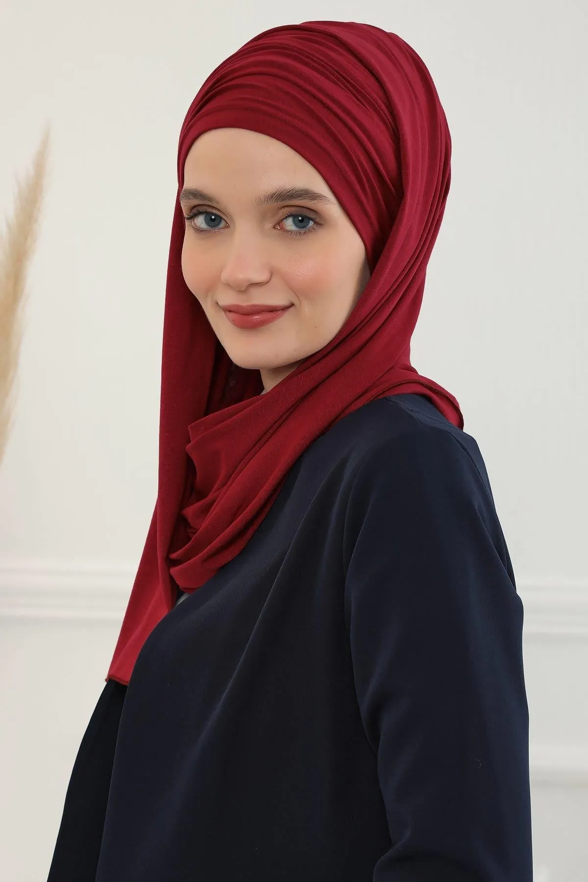 Premium Jersey Shawl Hijab for Women, Easy to Wear Cotton Headscarf, Lightweight and Breathable Instant Jersey Shawl, Mother's Day Gift,BT-1