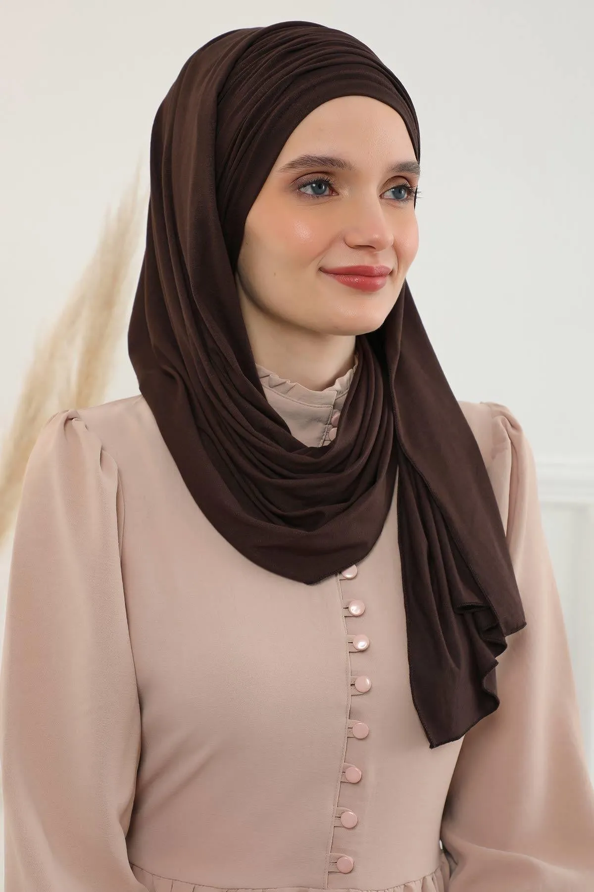 Premium Jersey Shawl Hijab for Women, Easy to Wear Cotton Headscarf, Lightweight and Breathable Instant Jersey Shawl, Mother's Day Gift,BT-1