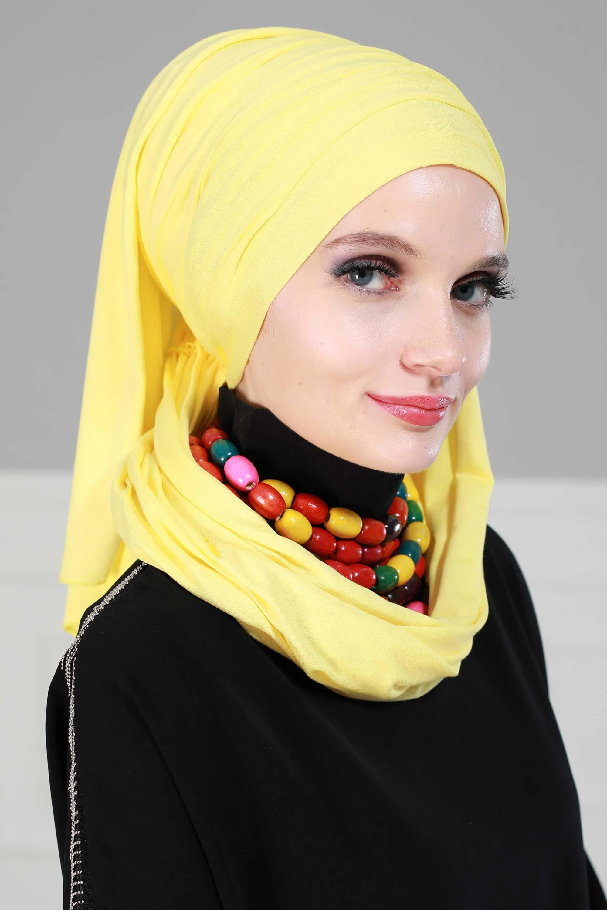 Premium Jersey Shawl Hijab for Women, Easy to Wear Cotton Headscarf, Lightweight and Breathable Instant Jersey Shawl, Mother's Day Gift,BT-1