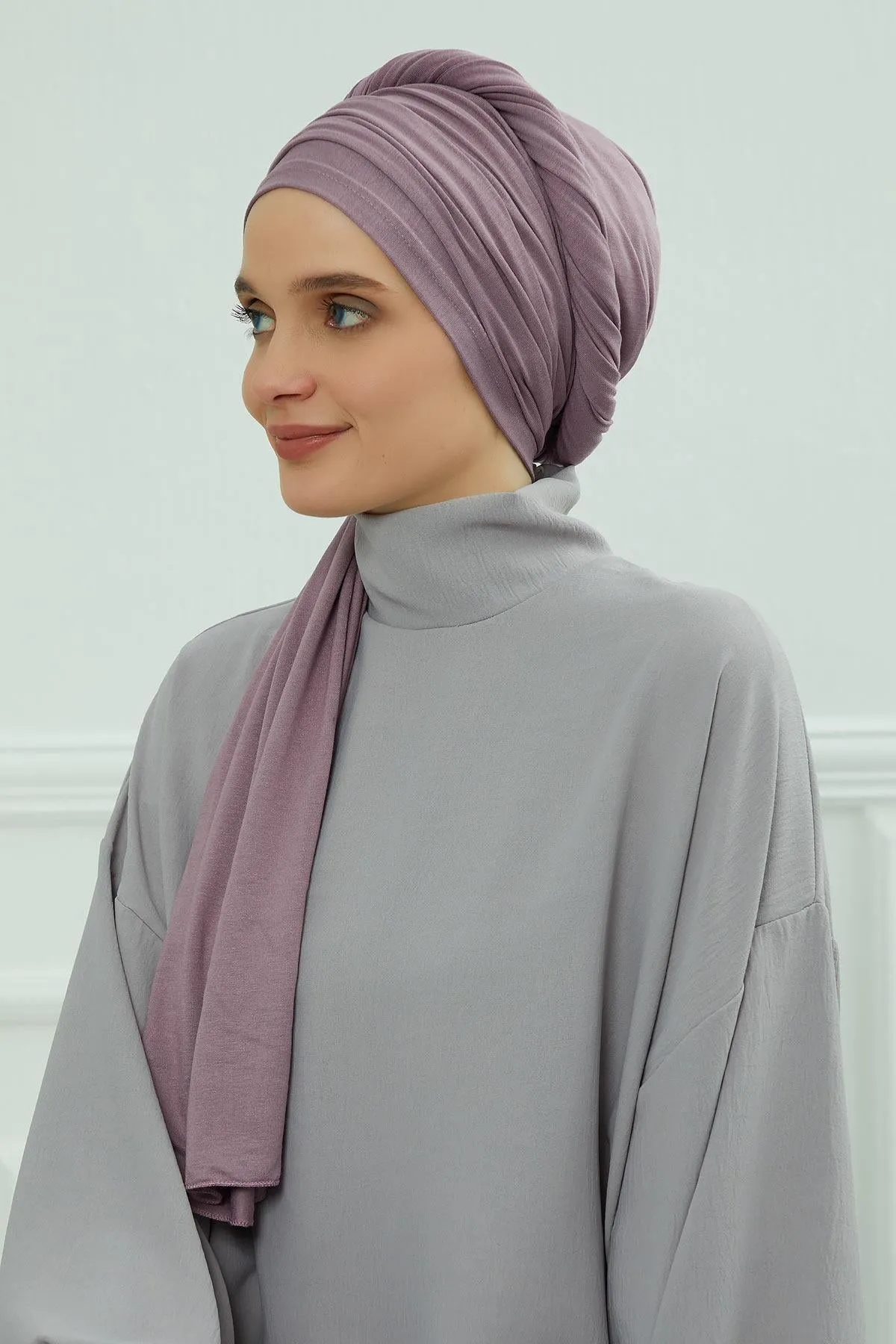 Premium Jersey Shawl Hijab for Women, Easy to Wear Cotton Headscarf, Lightweight and Breathable Instant Jersey Shawl, Mother's Day Gift,BT-1