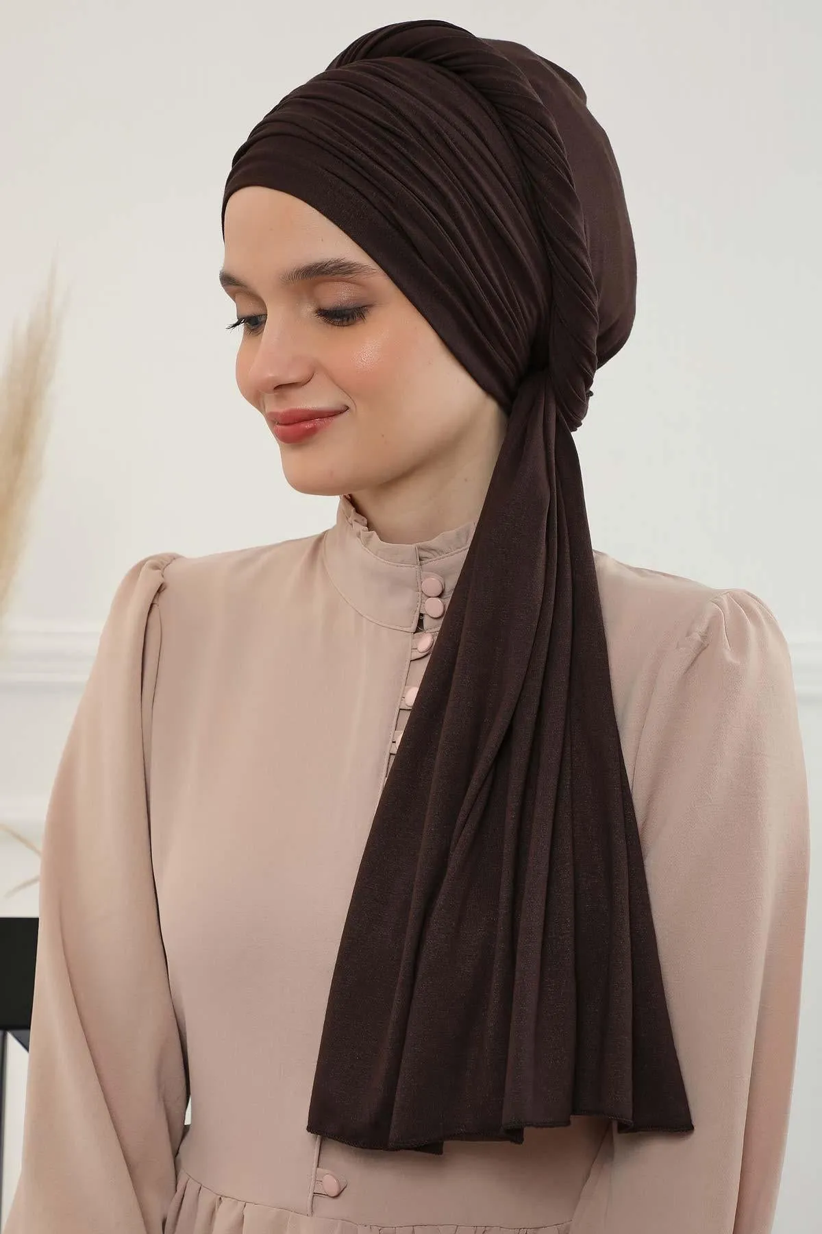 Premium Jersey Shawl Hijab for Women, Easy to Wear Cotton Headscarf, Lightweight and Breathable Instant Jersey Shawl, Mother's Day Gift,BT-1