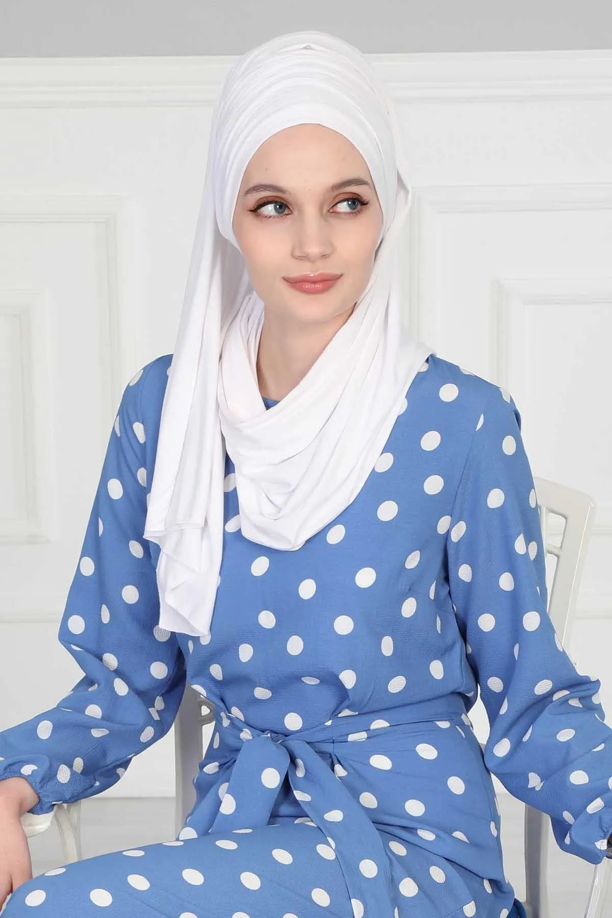 Premium Jersey Shawl Hijab for Women, Easy to Wear Cotton Headscarf, Lightweight and Breathable Instant Jersey Shawl, Mother's Day Gift,BT-1