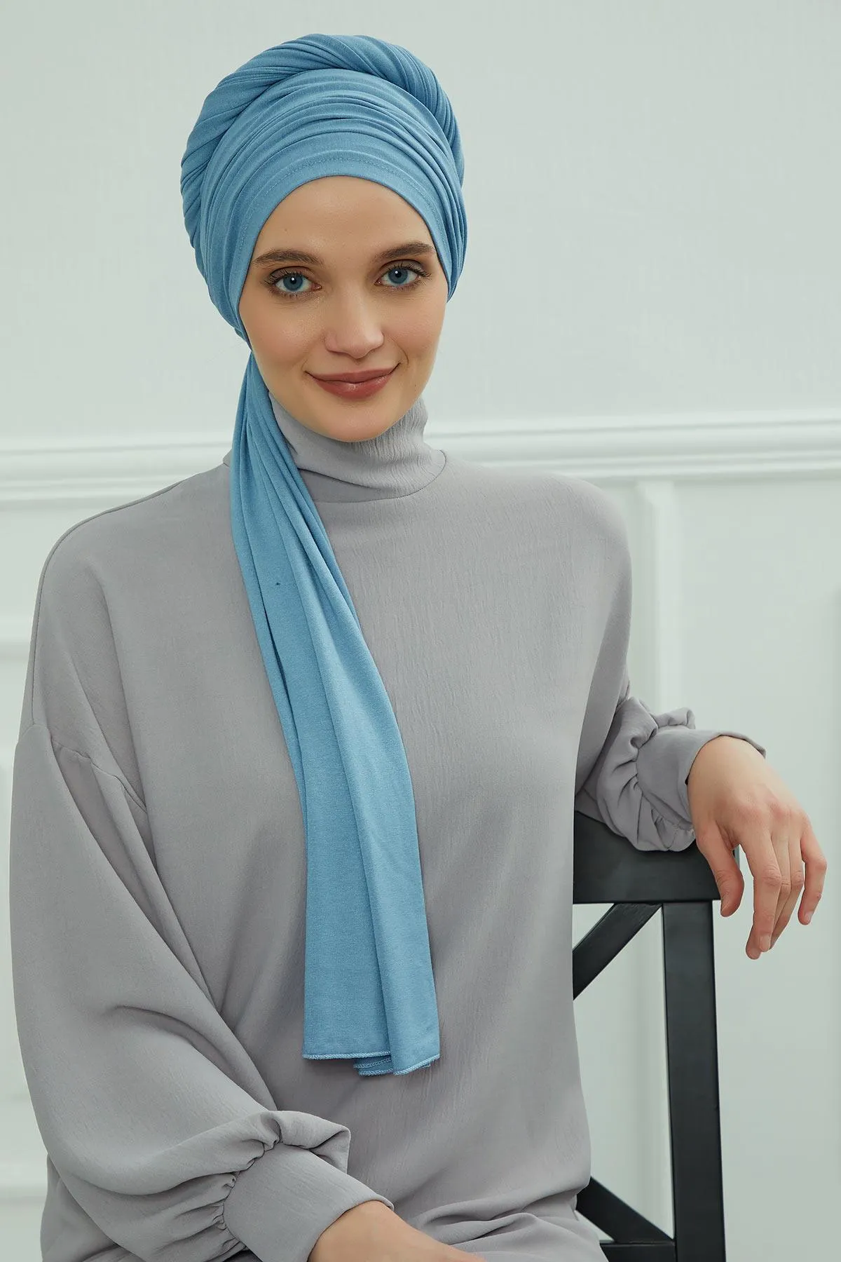 Premium Jersey Shawl Hijab for Women, Easy to Wear Cotton Headscarf, Lightweight and Breathable Instant Jersey Shawl, Mother's Day Gift,BT-1