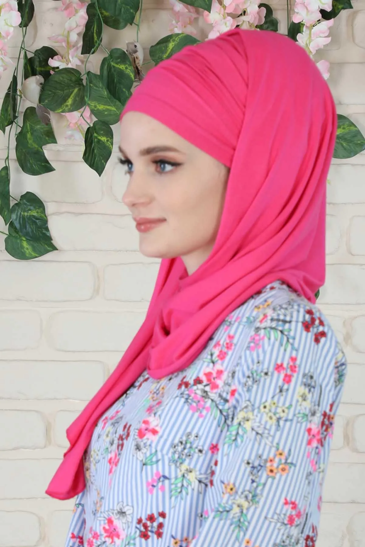 Premium Jersey Shawl Hijab for Women, Easy to Wear Cotton Headscarf, Lightweight and Breathable Instant Jersey Shawl, Mother's Day Gift,BT-1