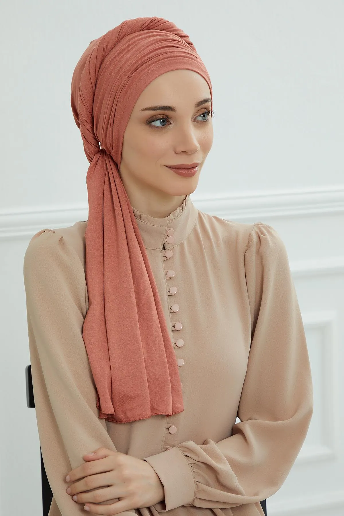 Premium Jersey Shawl Hijab for Women, Easy to Wear Cotton Headscarf, Lightweight and Breathable Instant Jersey Shawl, Mother's Day Gift,BT-1