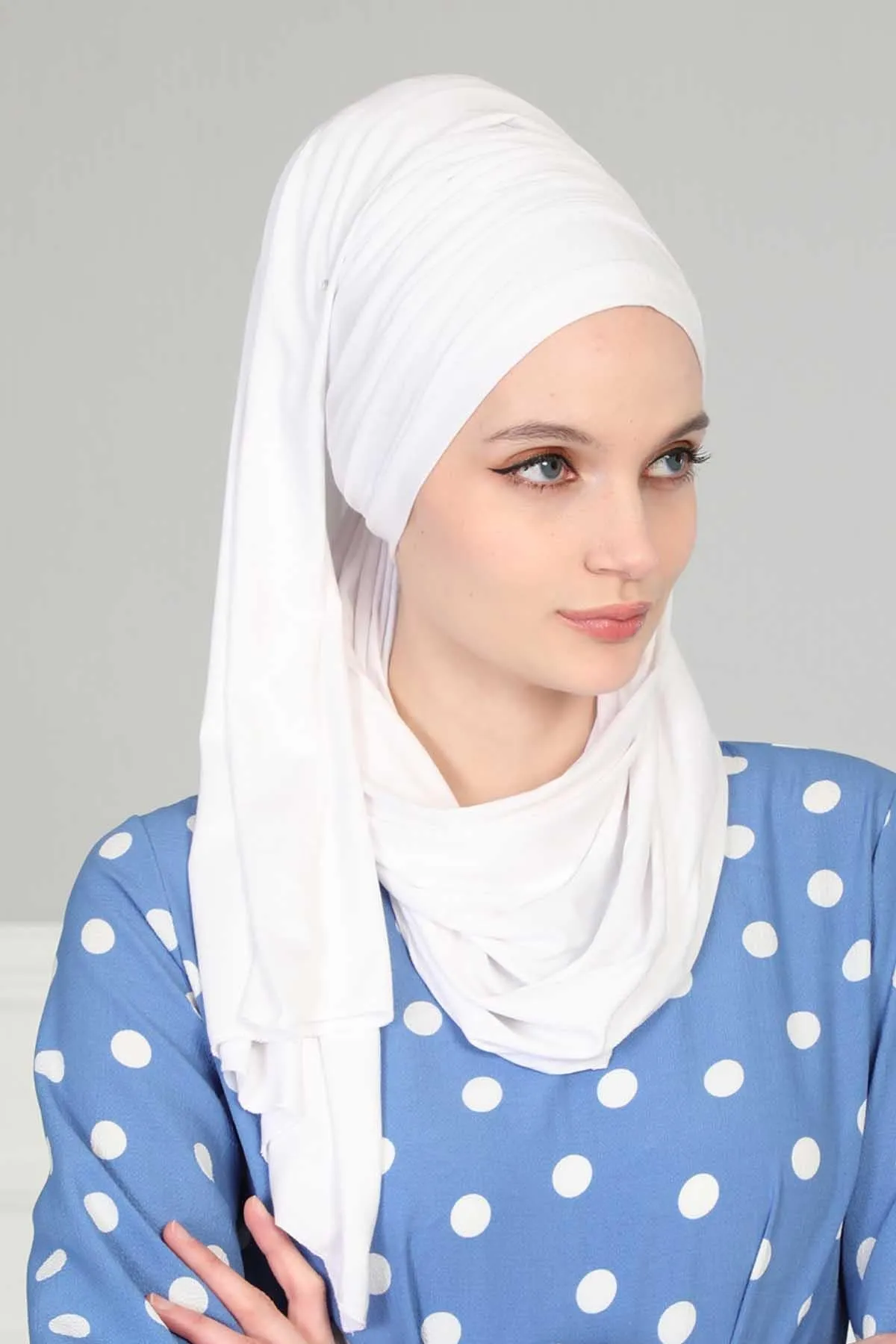 Premium Jersey Shawl Hijab for Women, Easy to Wear Cotton Headscarf, Lightweight and Breathable Instant Jersey Shawl, Mother's Day Gift,BT-1