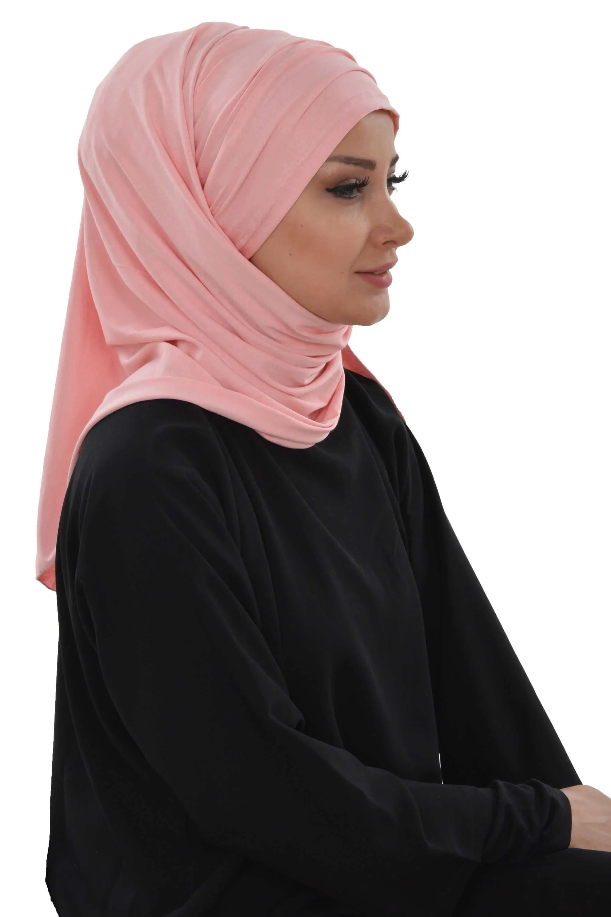 Premium Jersey Shawl Hijab for Women, Easy to Wear Cotton Headscarf, Lightweight and Breathable Instant Jersey Shawl, Mother's Day Gift,BT-1