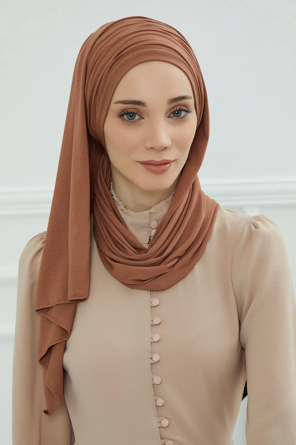 Premium Jersey Shawl Hijab for Women, Easy to Wear Cotton Headscarf, Lightweight and Breathable Instant Jersey Shawl, Mother's Day Gift,BT-1