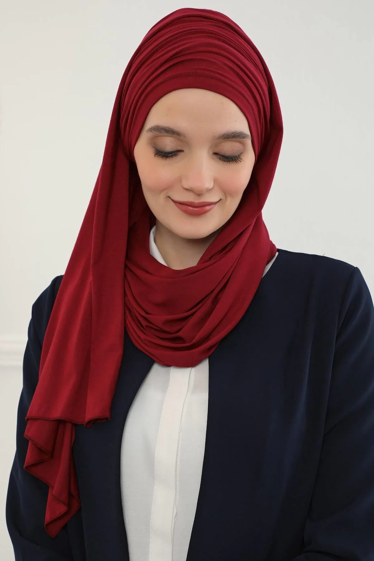 Premium Jersey Shawl Hijab for Women, Easy to Wear Cotton Headscarf, Lightweight and Breathable Instant Jersey Shawl, Mother's Day Gift,BT-1