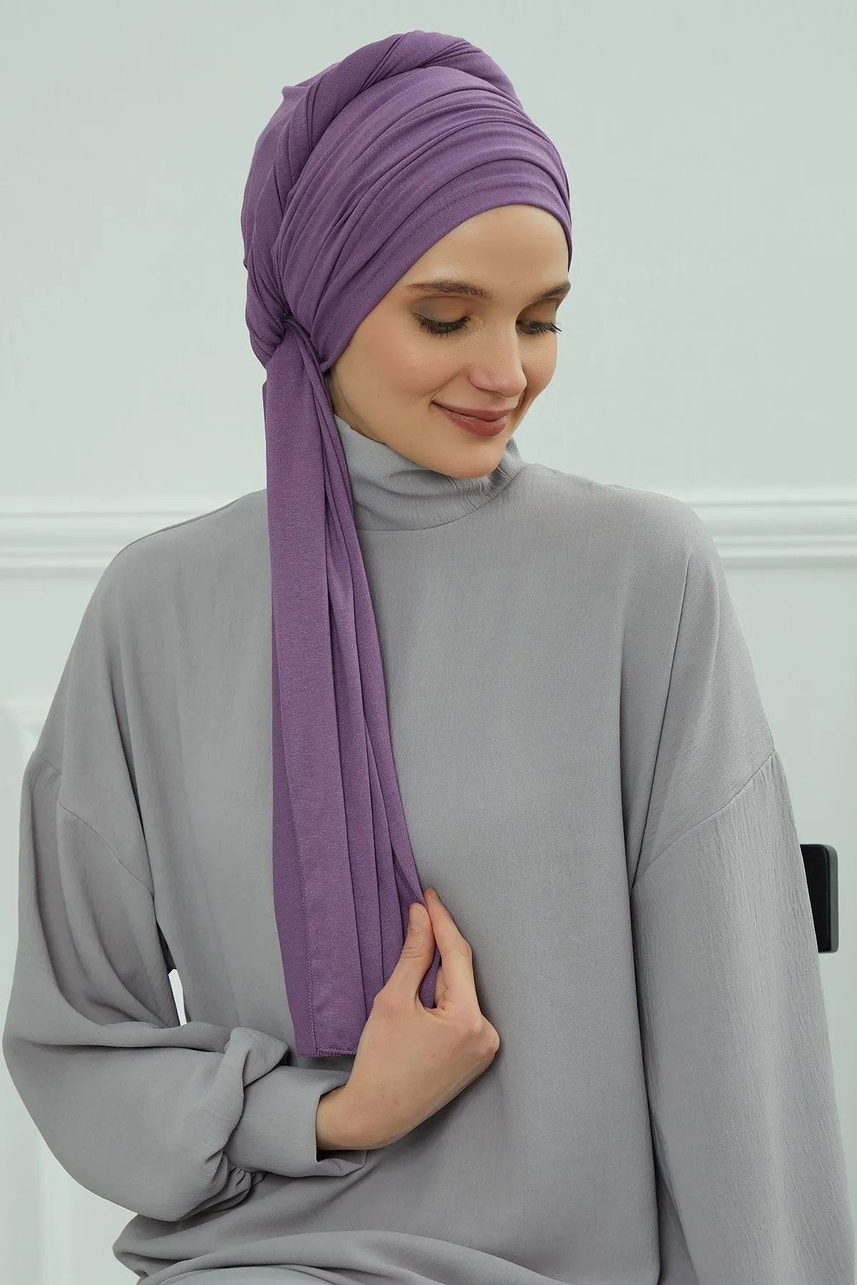 Premium Jersey Shawl Hijab for Women, Easy to Wear Cotton Headscarf, Lightweight and Breathable Instant Jersey Shawl, Mother's Day Gift,BT-1