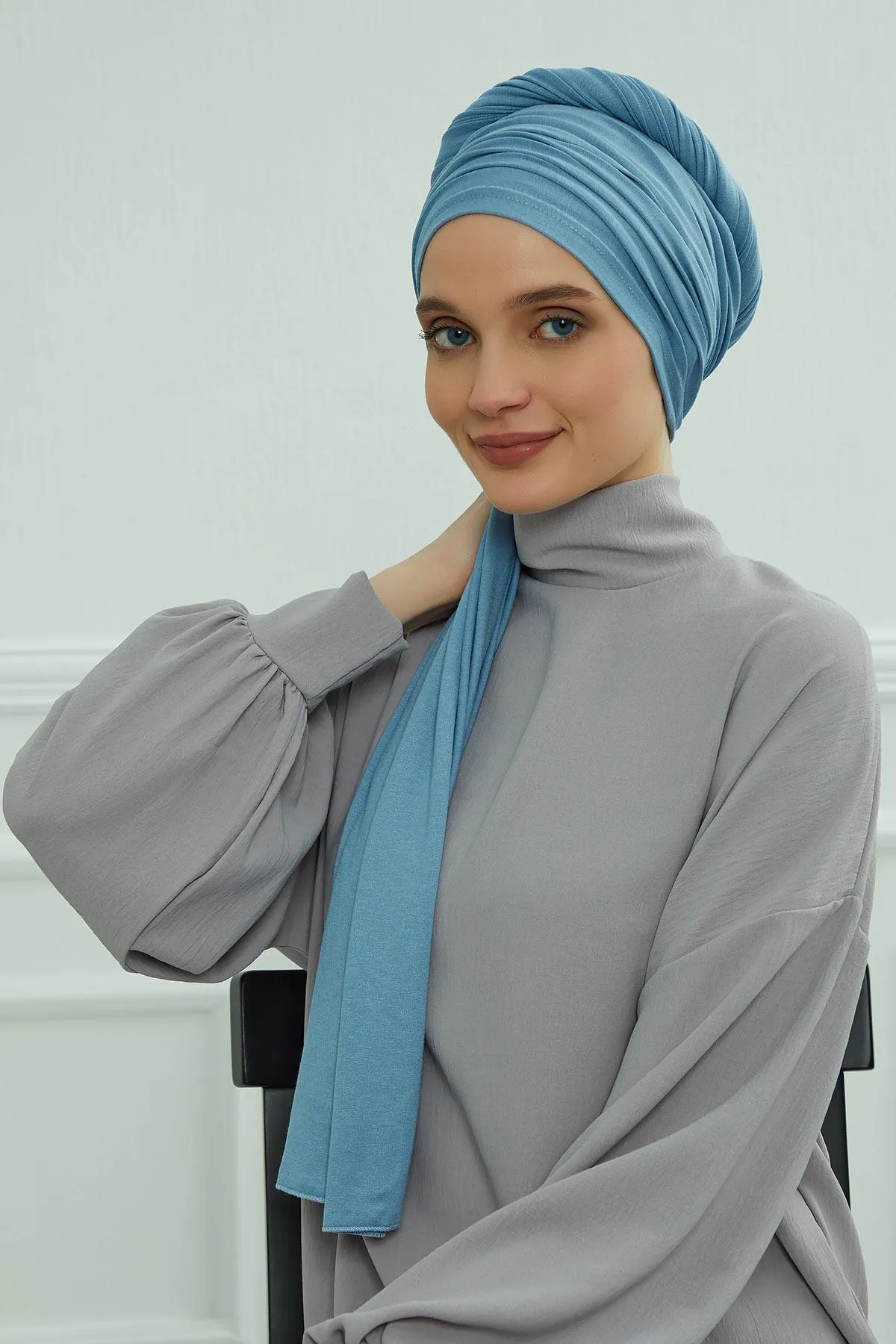 Premium Jersey Shawl Hijab for Women, Easy to Wear Cotton Headscarf, Lightweight and Breathable Instant Jersey Shawl, Mother's Day Gift,BT-1