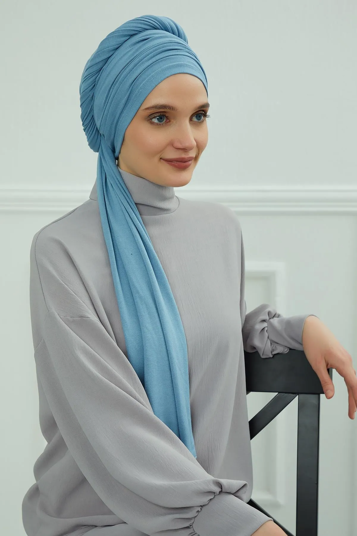 Premium Jersey Shawl Hijab for Women, Easy to Wear Cotton Headscarf, Lightweight and Breathable Instant Jersey Shawl, Mother's Day Gift,BT-1