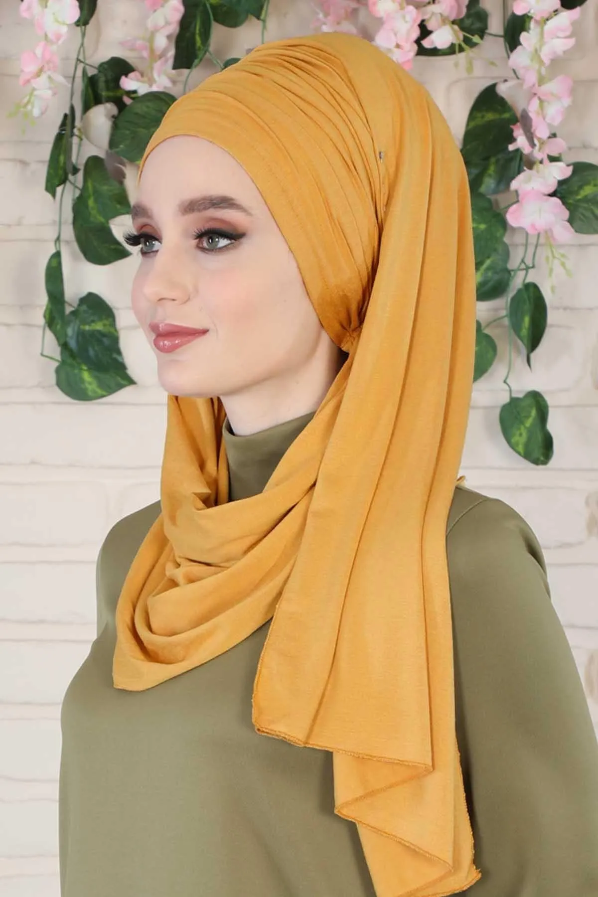 Premium Jersey Shawl Hijab for Women, Easy to Wear Cotton Headscarf, Lightweight and Breathable Instant Jersey Shawl, Mother's Day Gift,BT-1