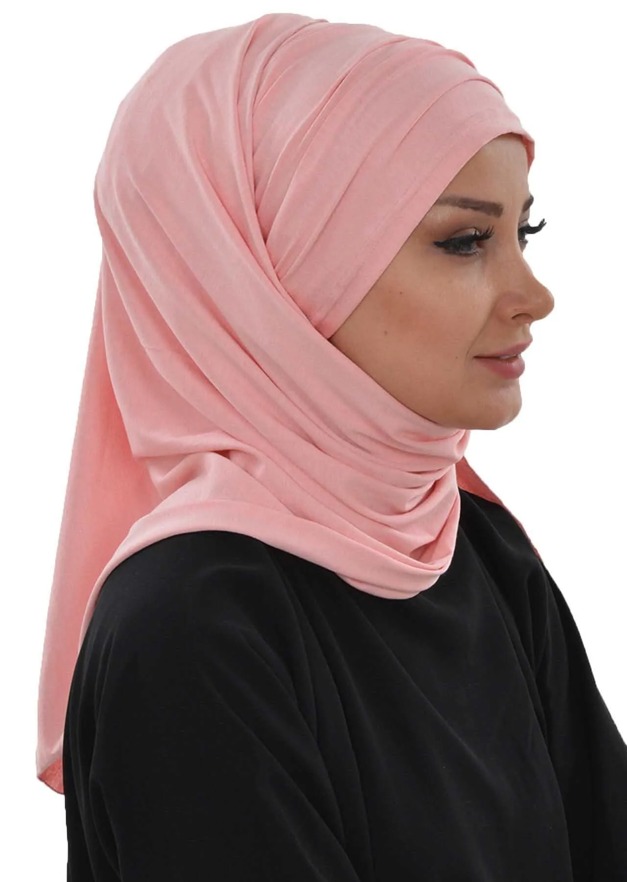 Premium Jersey Shawl Hijab for Women, Easy to Wear Cotton Headscarf, Lightweight and Breathable Instant Jersey Shawl, Mother's Day Gift,BT-1