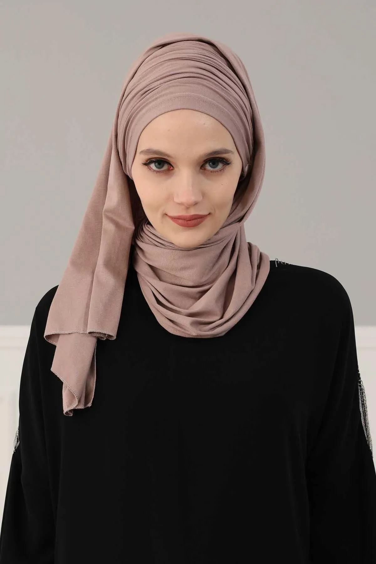 Premium Jersey Shawl Hijab for Women, Easy to Wear Cotton Headscarf, Lightweight and Breathable Instant Jersey Shawl, Mother's Day Gift,BT-1