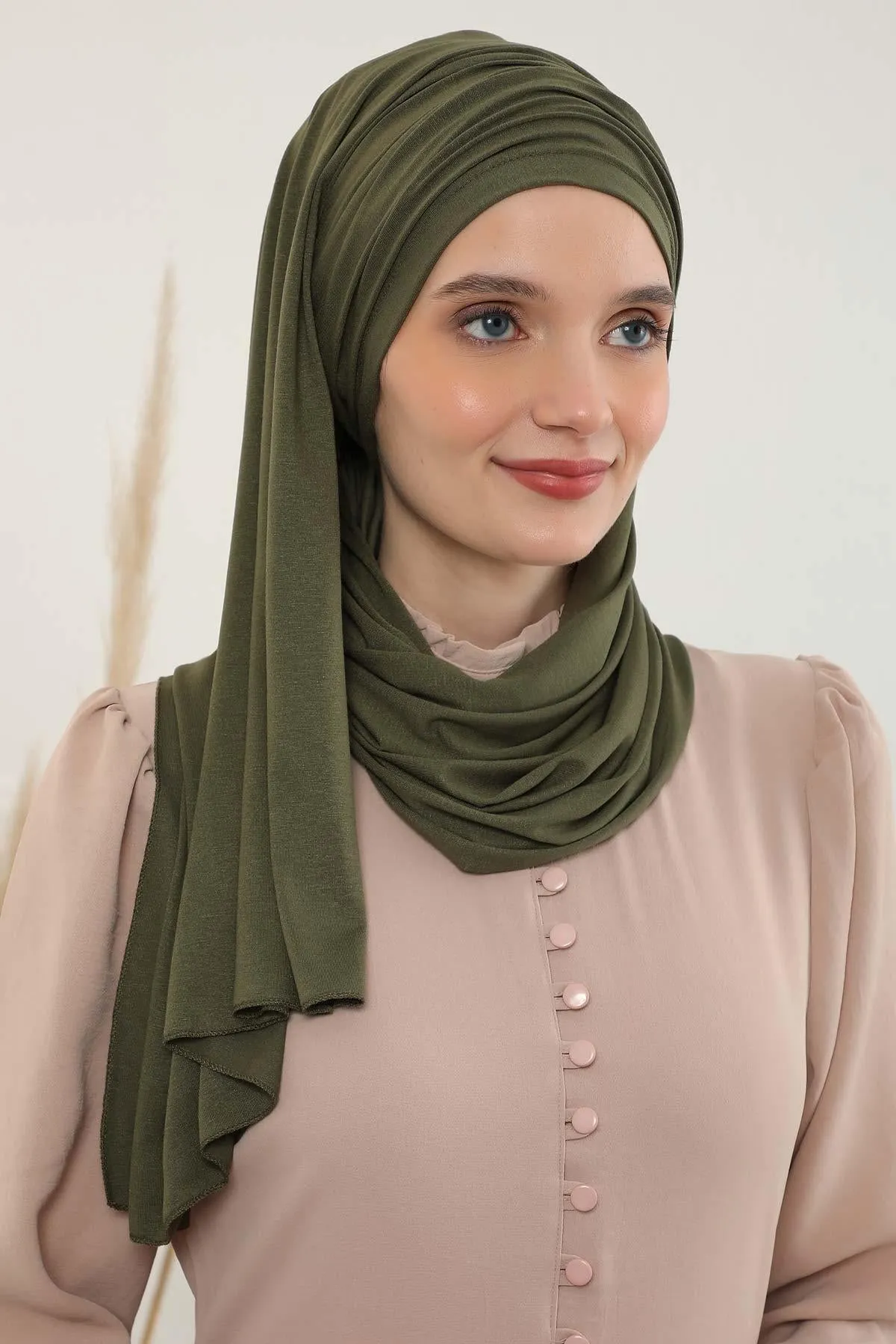 Premium Jersey Shawl Hijab for Women, Easy to Wear Cotton Headscarf, Lightweight and Breathable Instant Jersey Shawl, Mother's Day Gift,BT-1