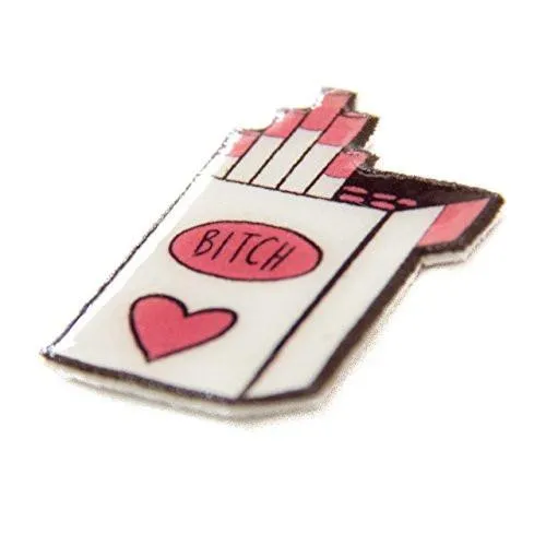 "B*tch" Pink Cigarette Carton Pin