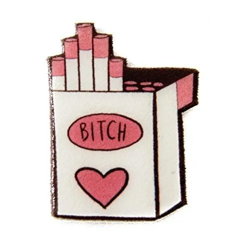 "B*tch" Pink Cigarette Carton Pin