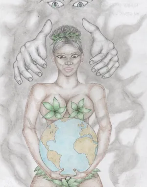 "Mother Earth Under Attack" (Original) by Steven Tucker