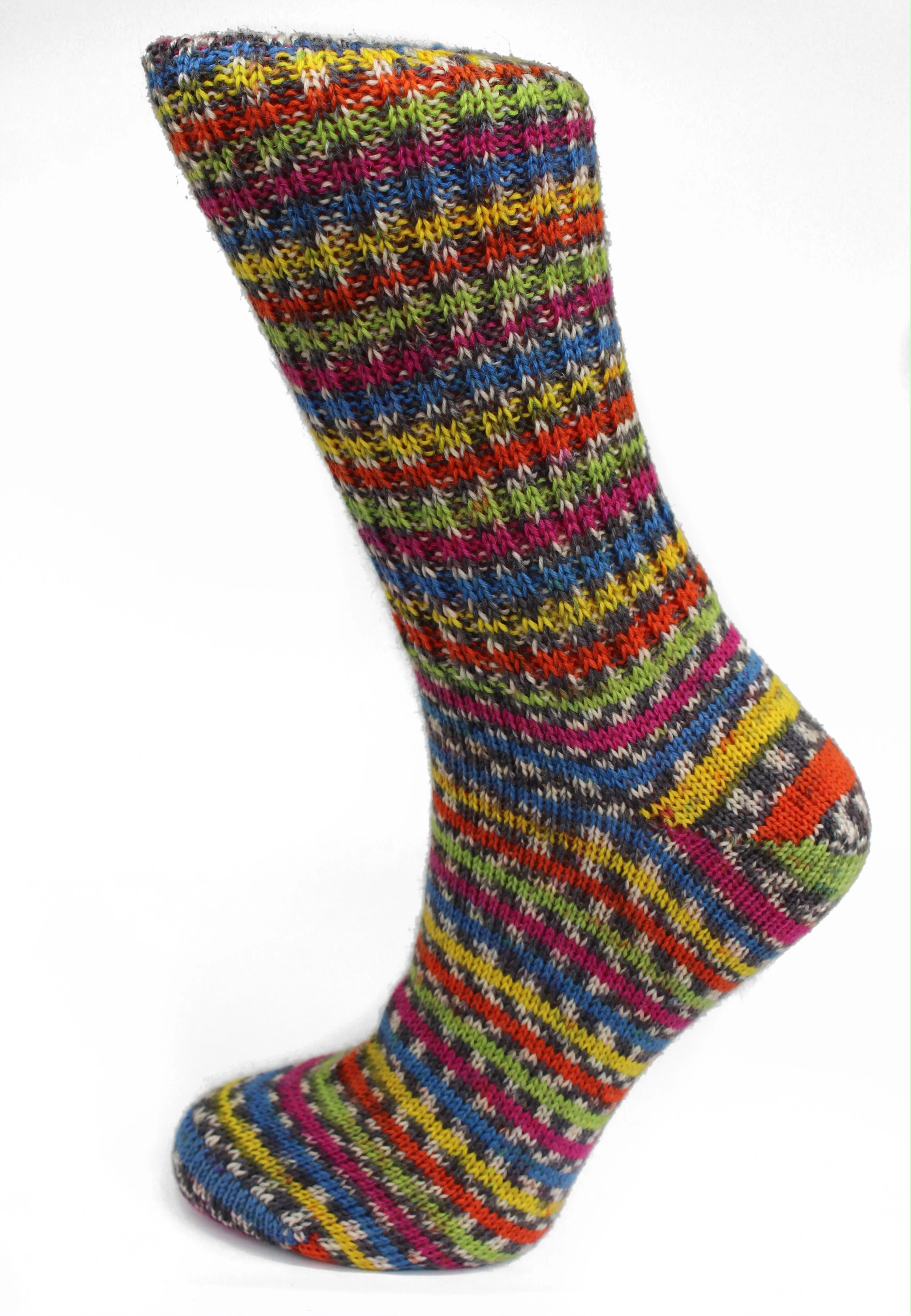 Stripe Fair Isle Walking Socks Ladies