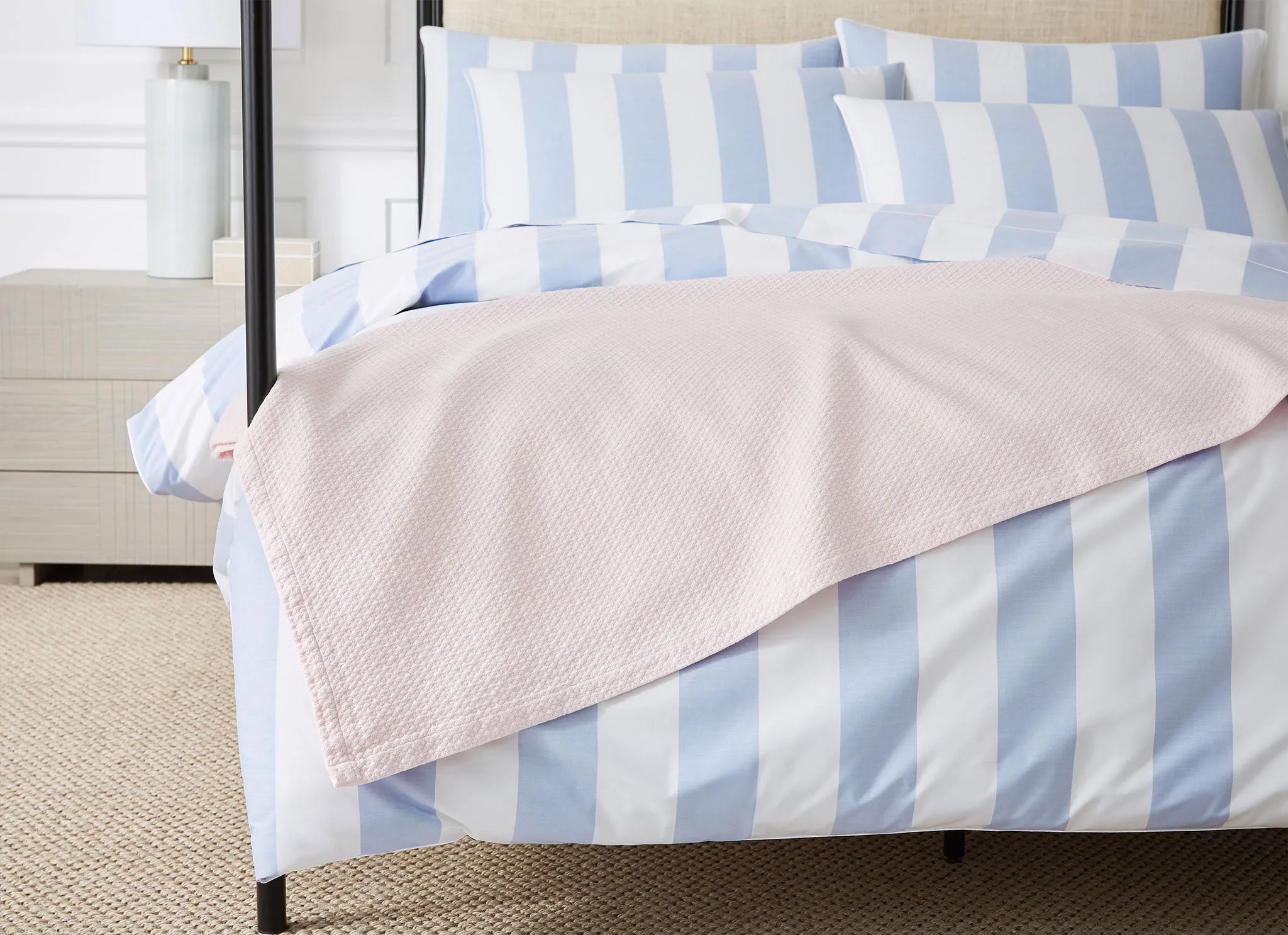 The Dream Matelasse Coverlet - Dusty Pink