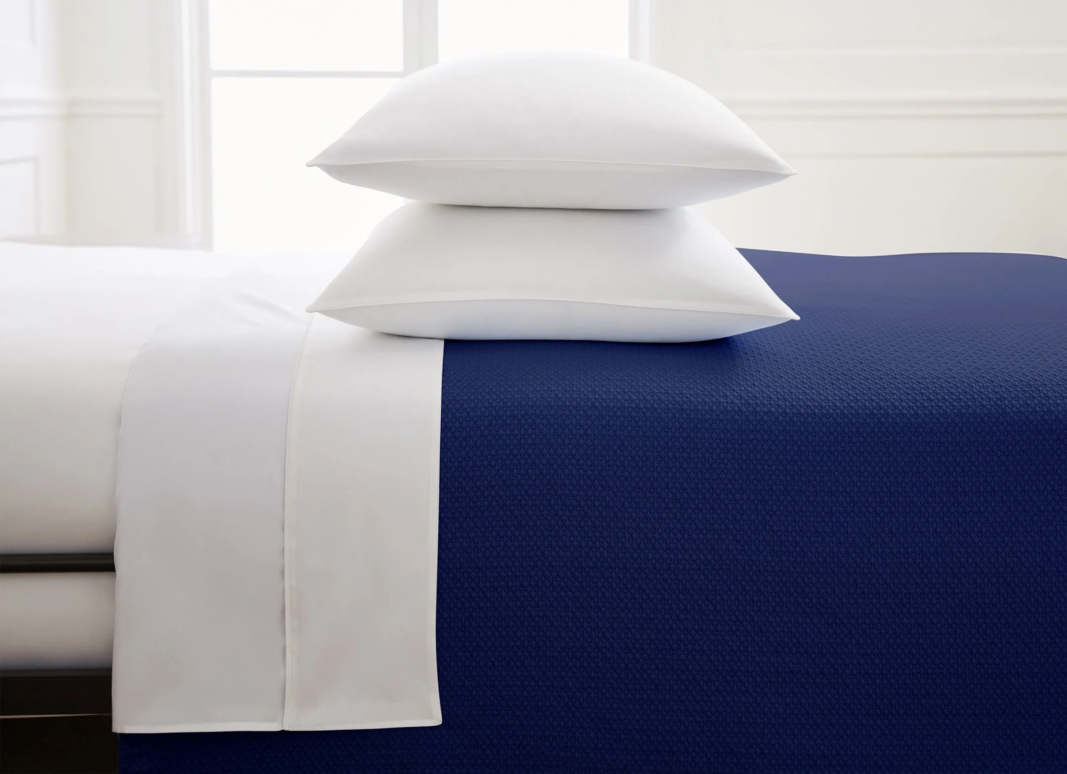 The Dream Matelasse Coverlet - Indigo